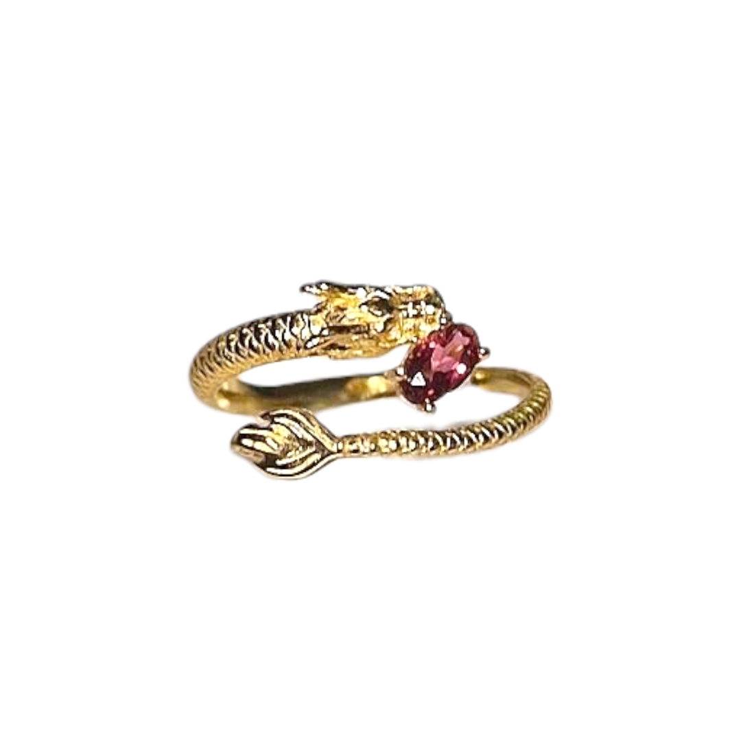 Granat Drachen Ring