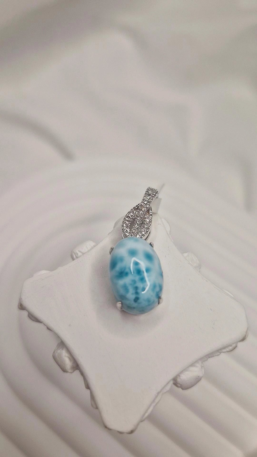 Larimar Oval Anhänger