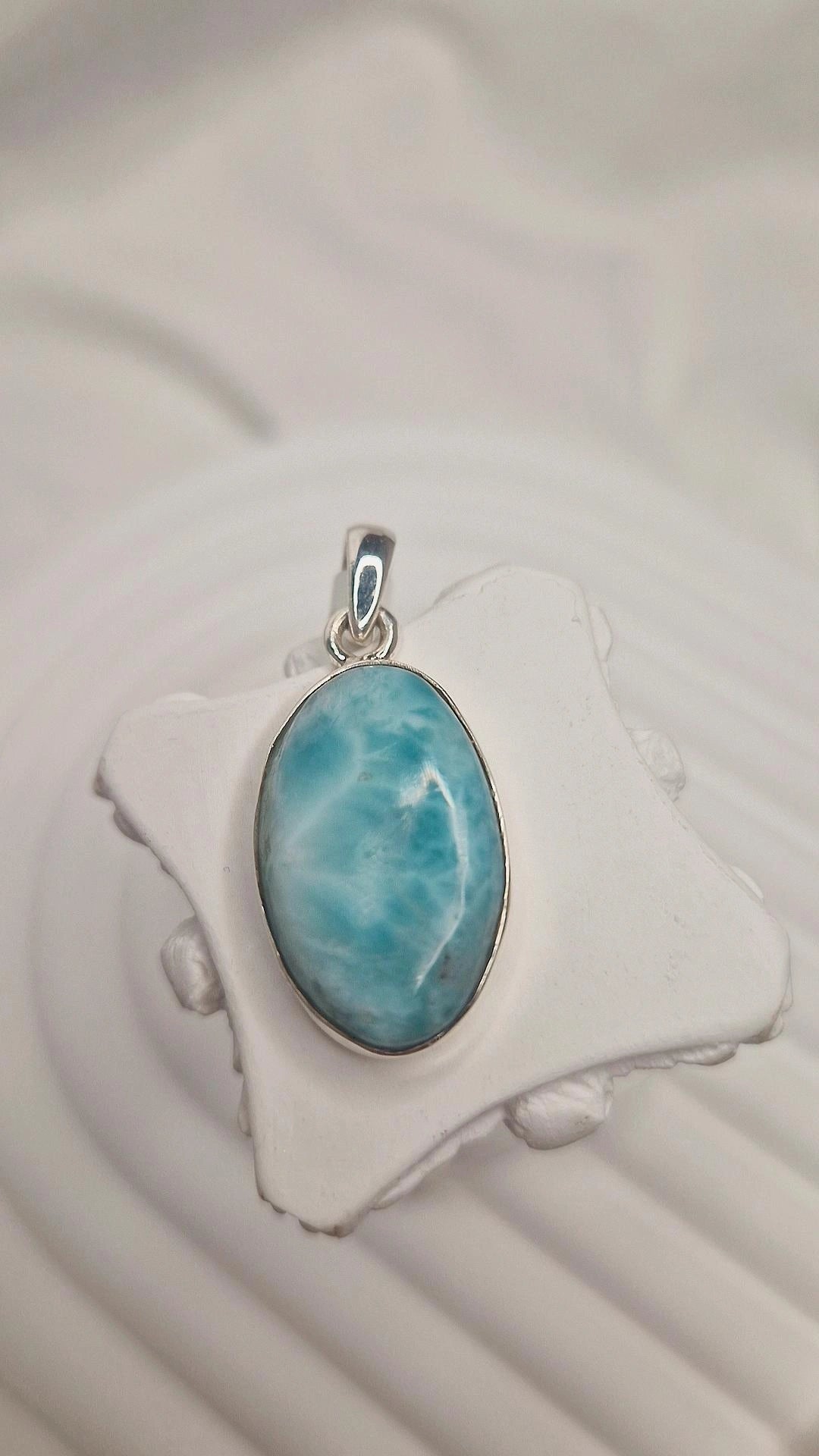 Larimar Oval Anhänger