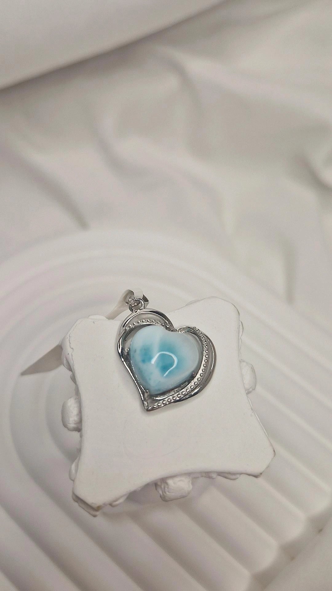 Larimar Herz Anhänger