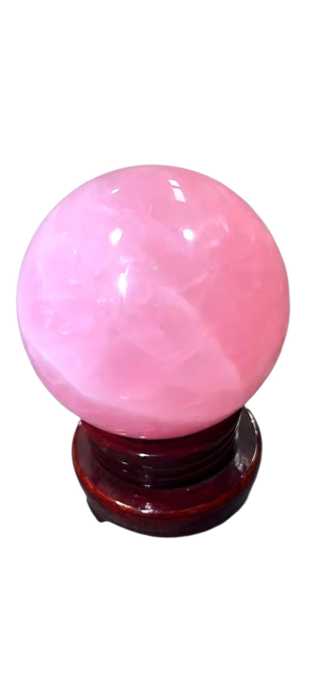 Rosenquarz Kugel High Quality