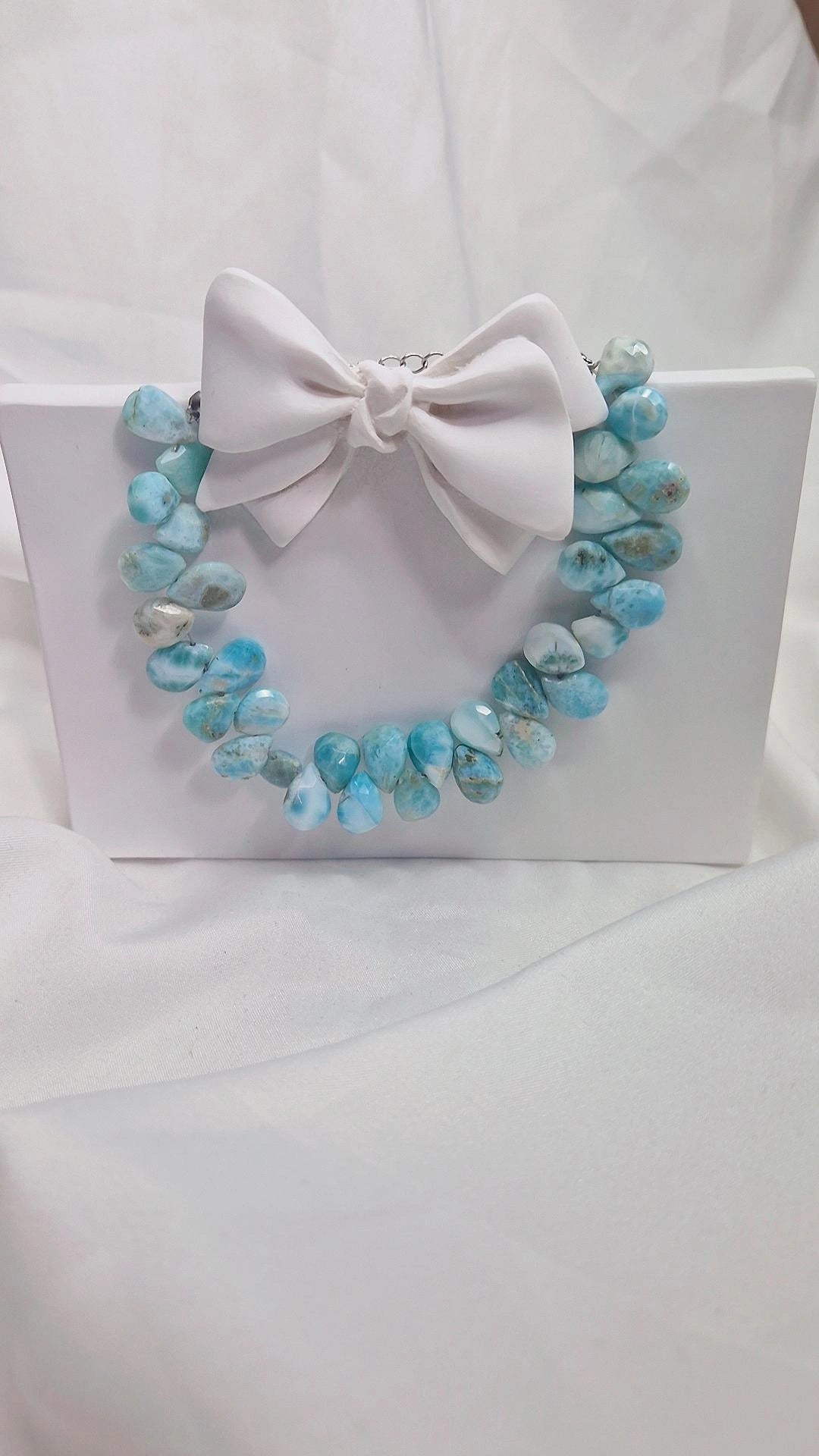 Larimar Tropfen Armband