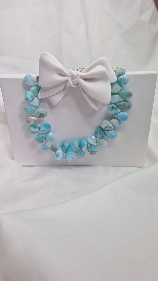 Larimar Tropfen Armband