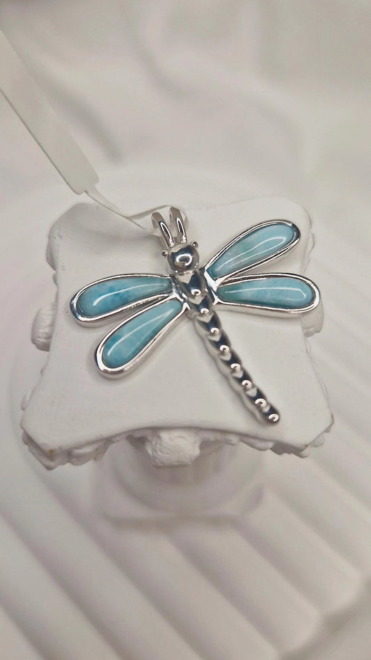 Larimar Libelle Anhänger