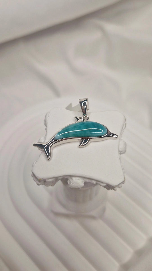 Larimar Delphin Anhänger