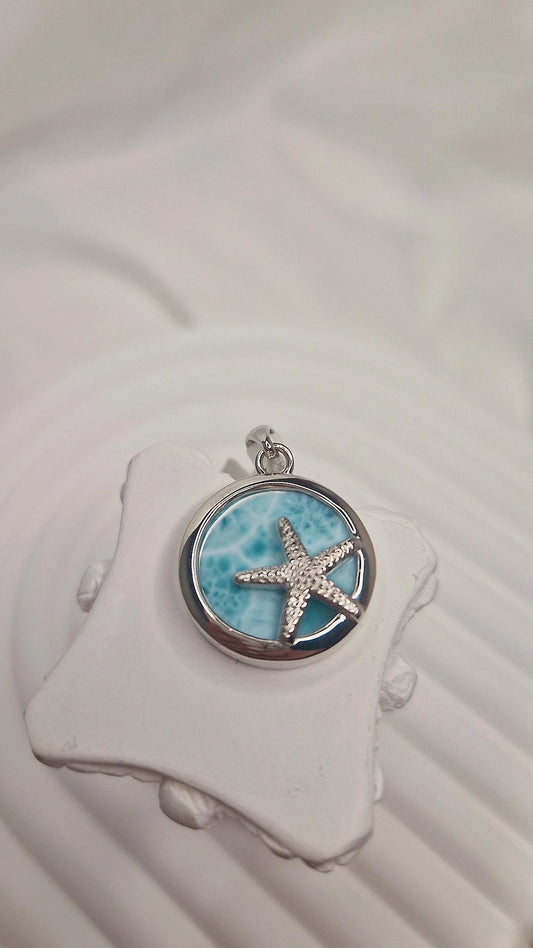 Larimar Muschel Anhänger