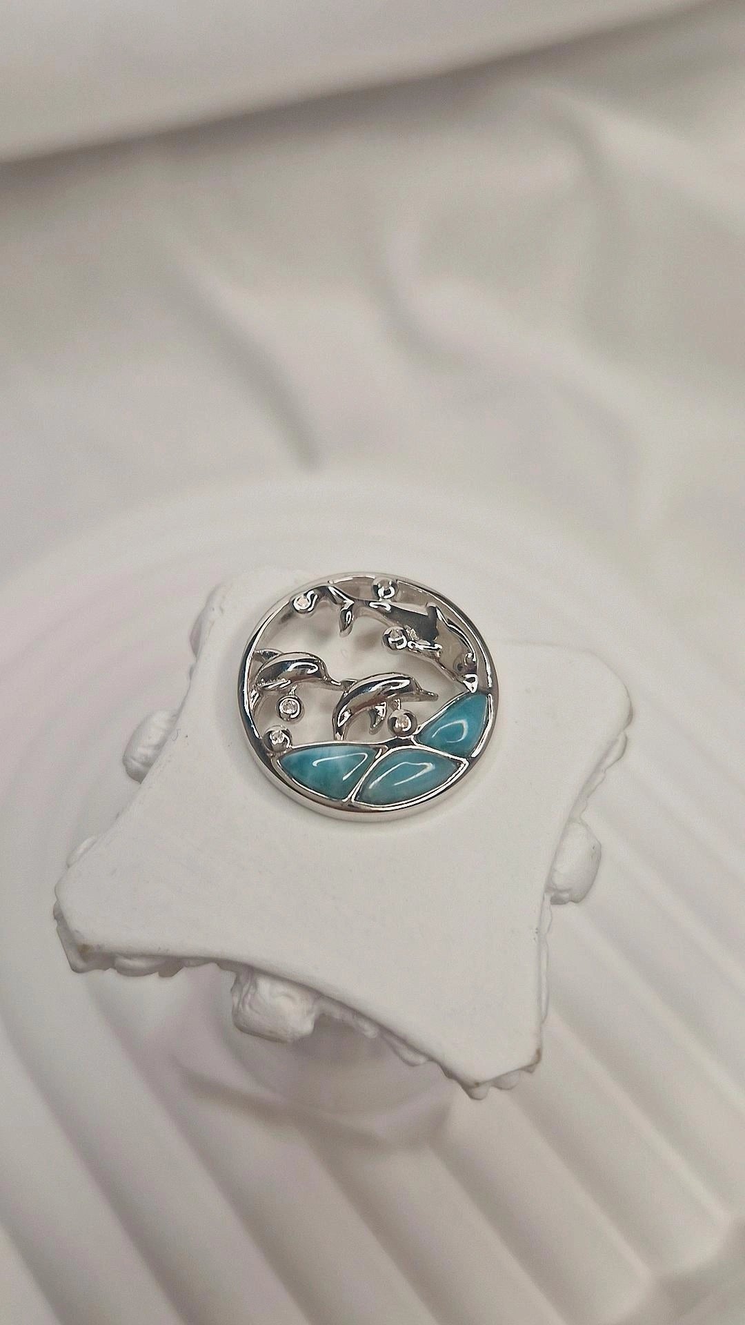 Larimar Delphin Anhänger