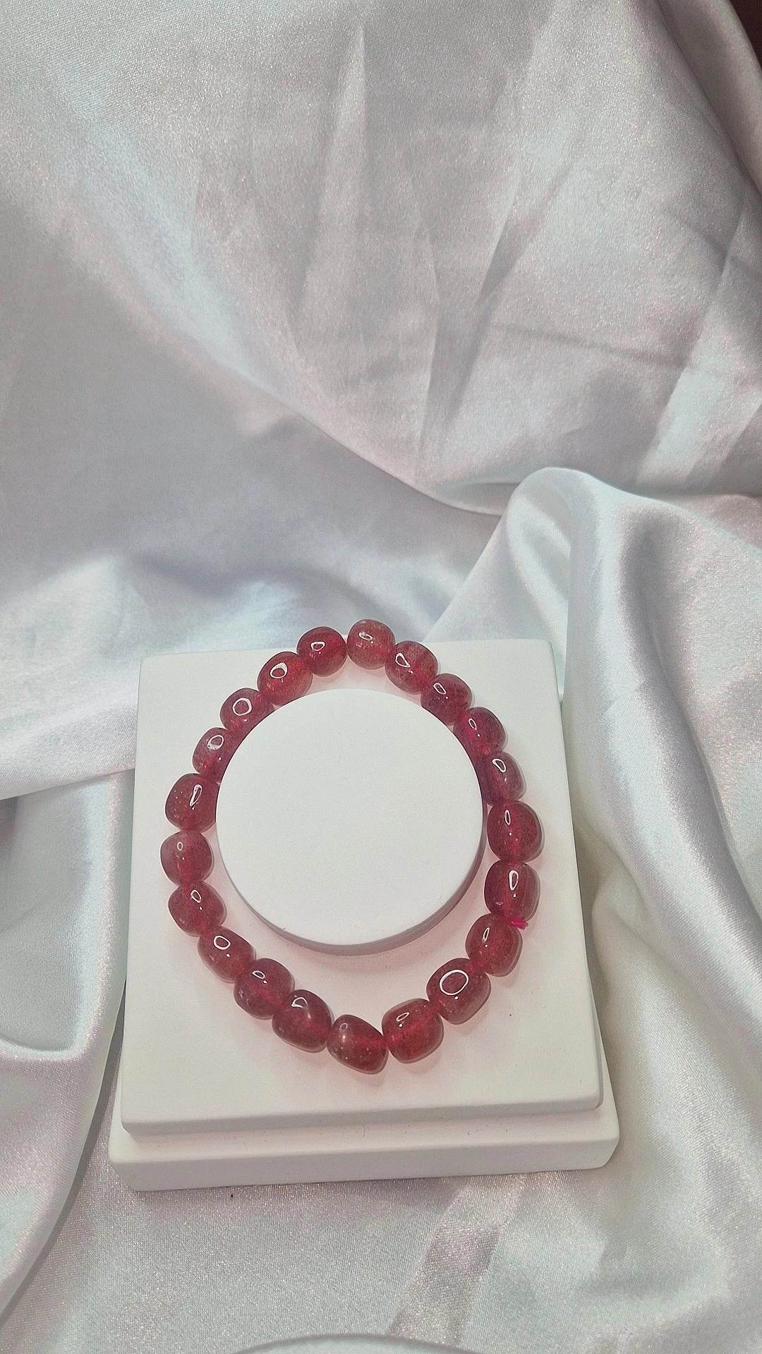 Armband Erdbeerquarz