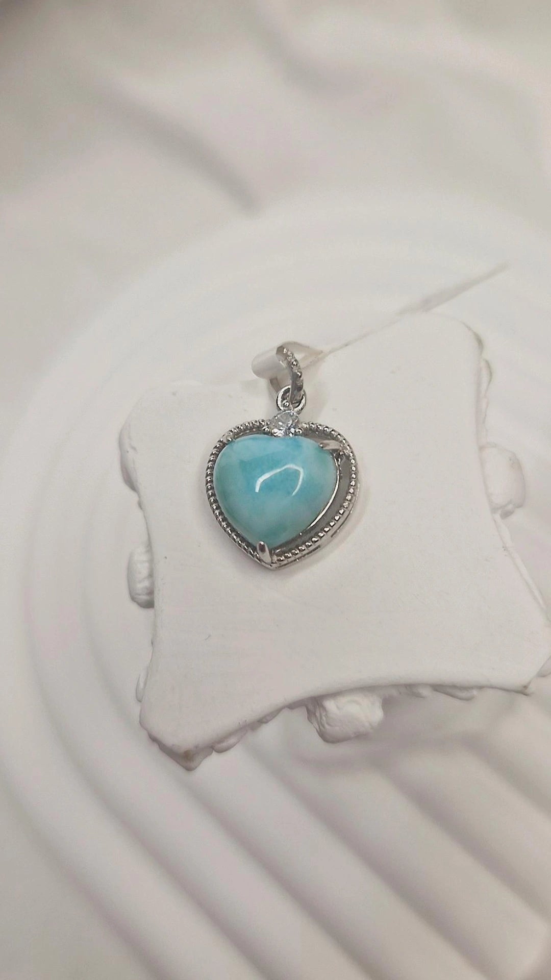 Larimar Herz Anhänger