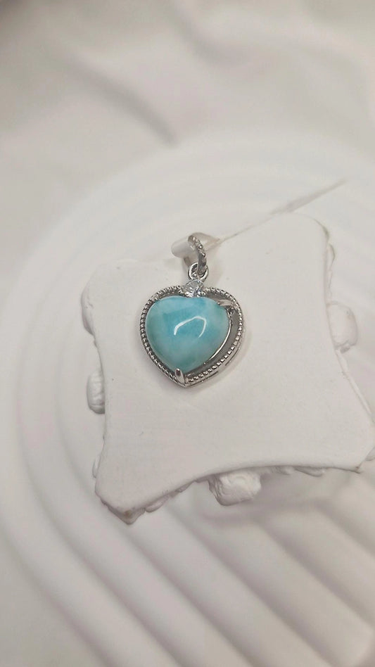 Larimar Herz Anhänger
