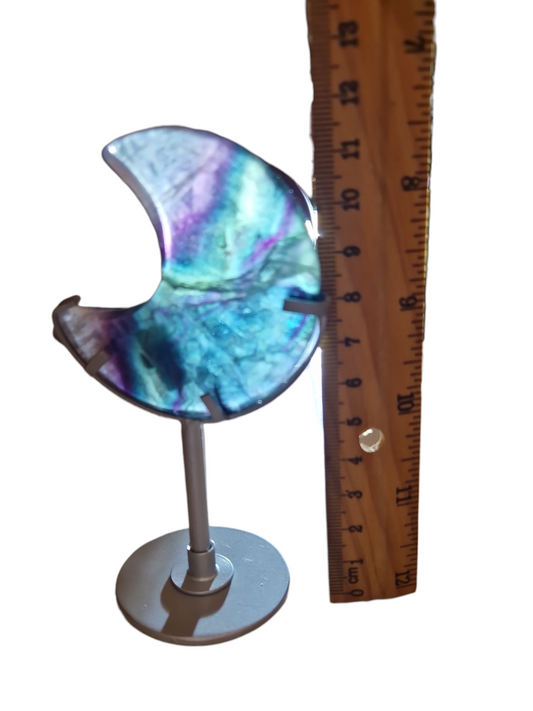 Fluorit Mond inkl. Halter X25