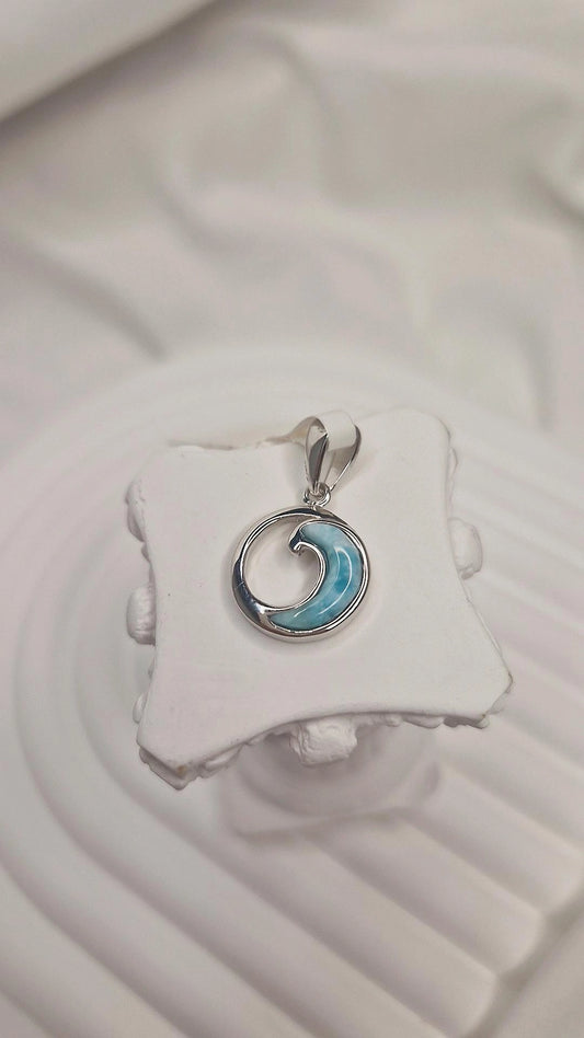 Larimar Welle Anhänger