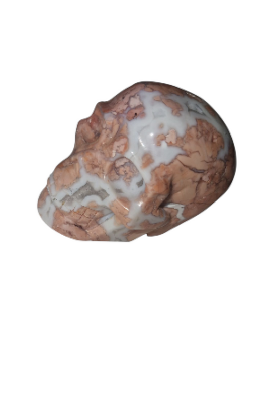 Pink Achat Totenkopf