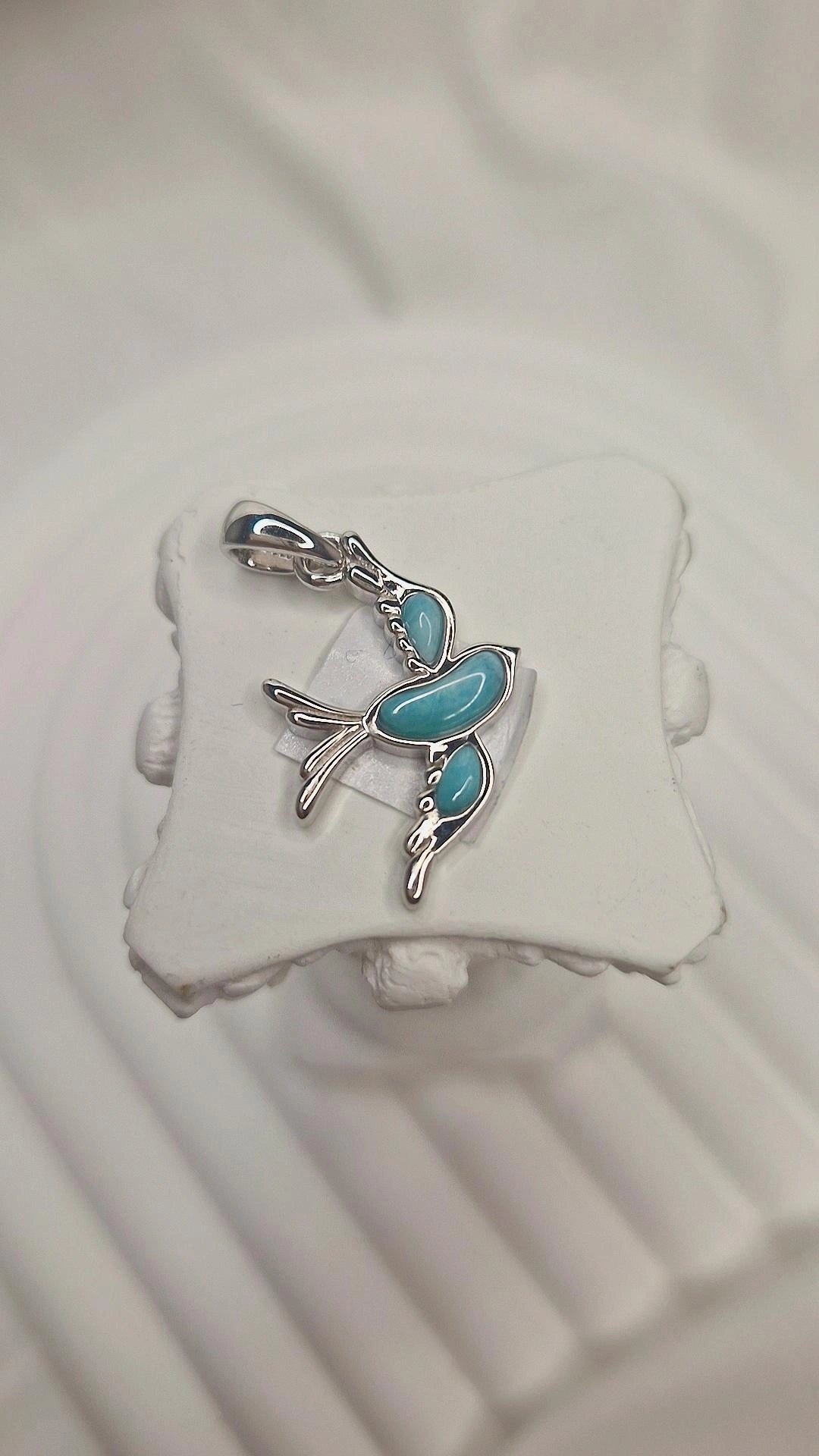 Larimar Vogel Anhänger