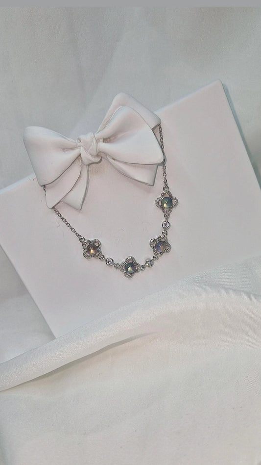 Labradorit Armband Kleeblatt