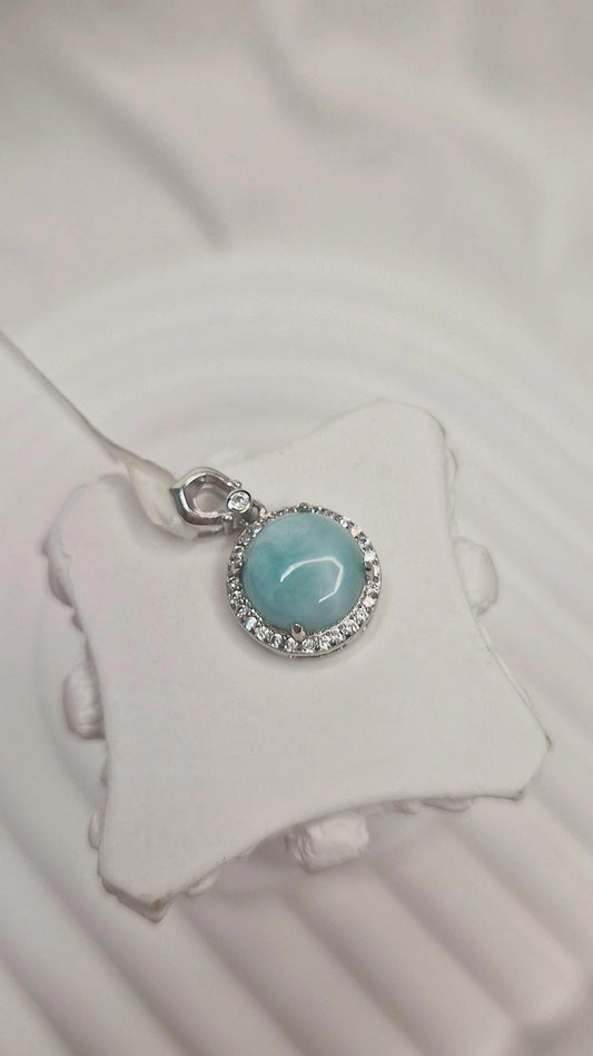 Larimar rund Anhänger