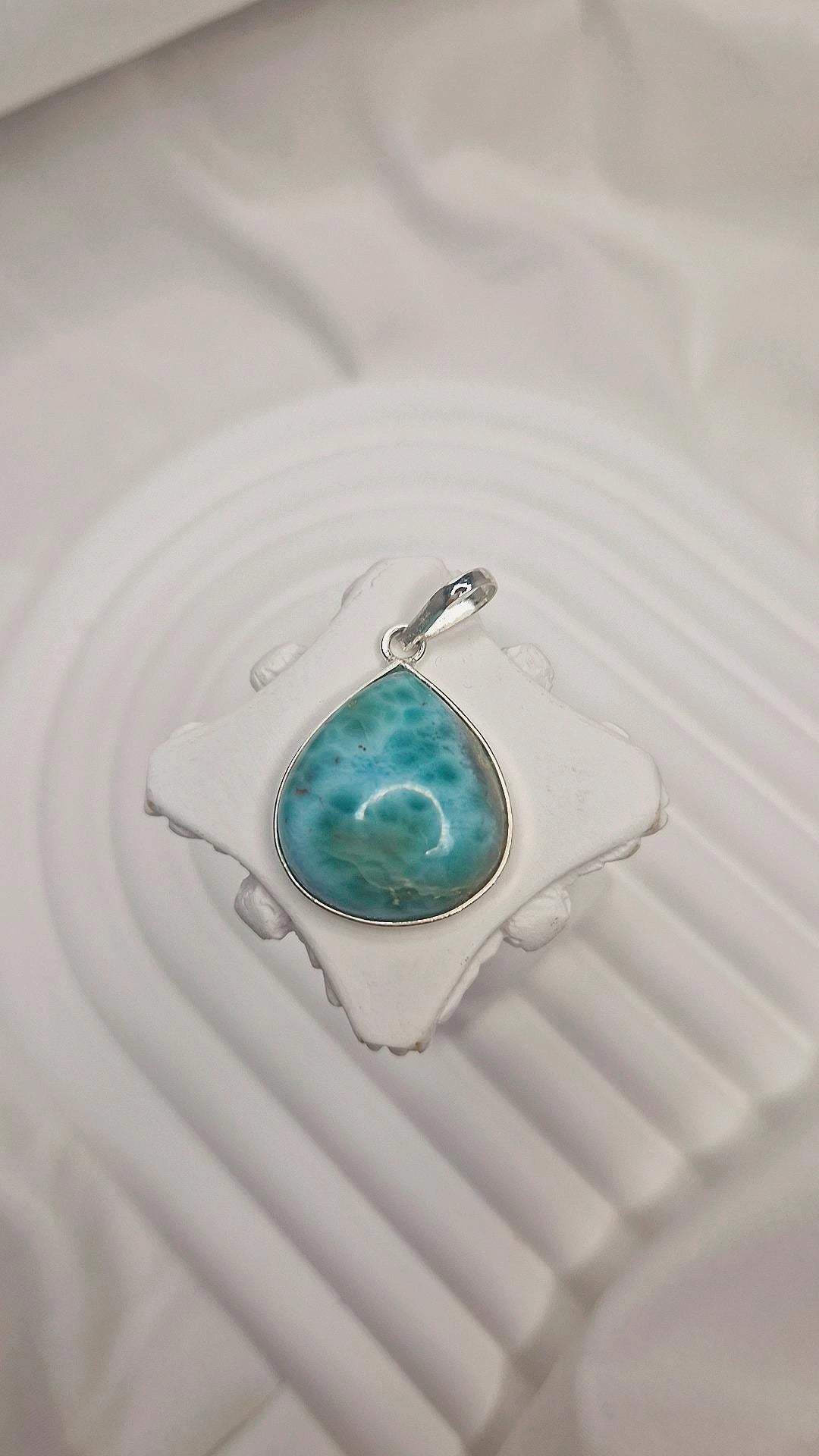 Larimar Tropfen Anhänger
