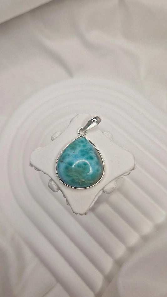 Larimar Tropfen Anhänger
