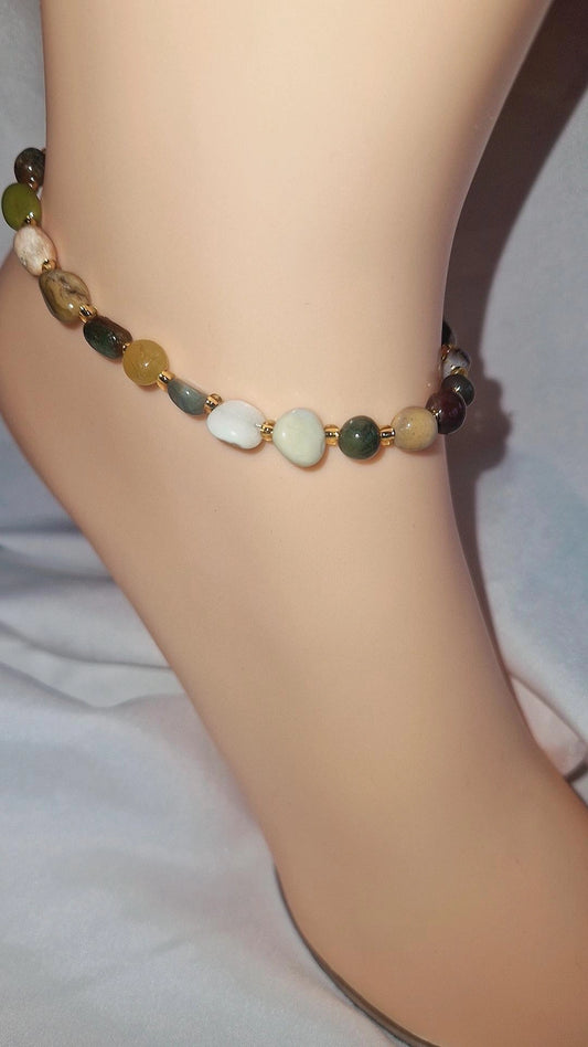 Fußkettchen Indischer Achat