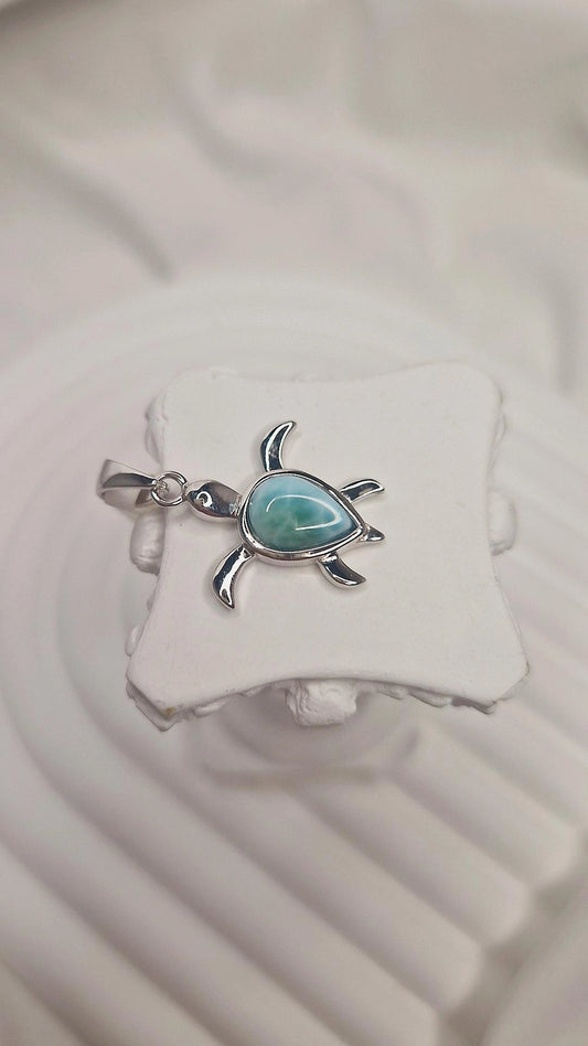 Larimar Schildkröte Anhänger