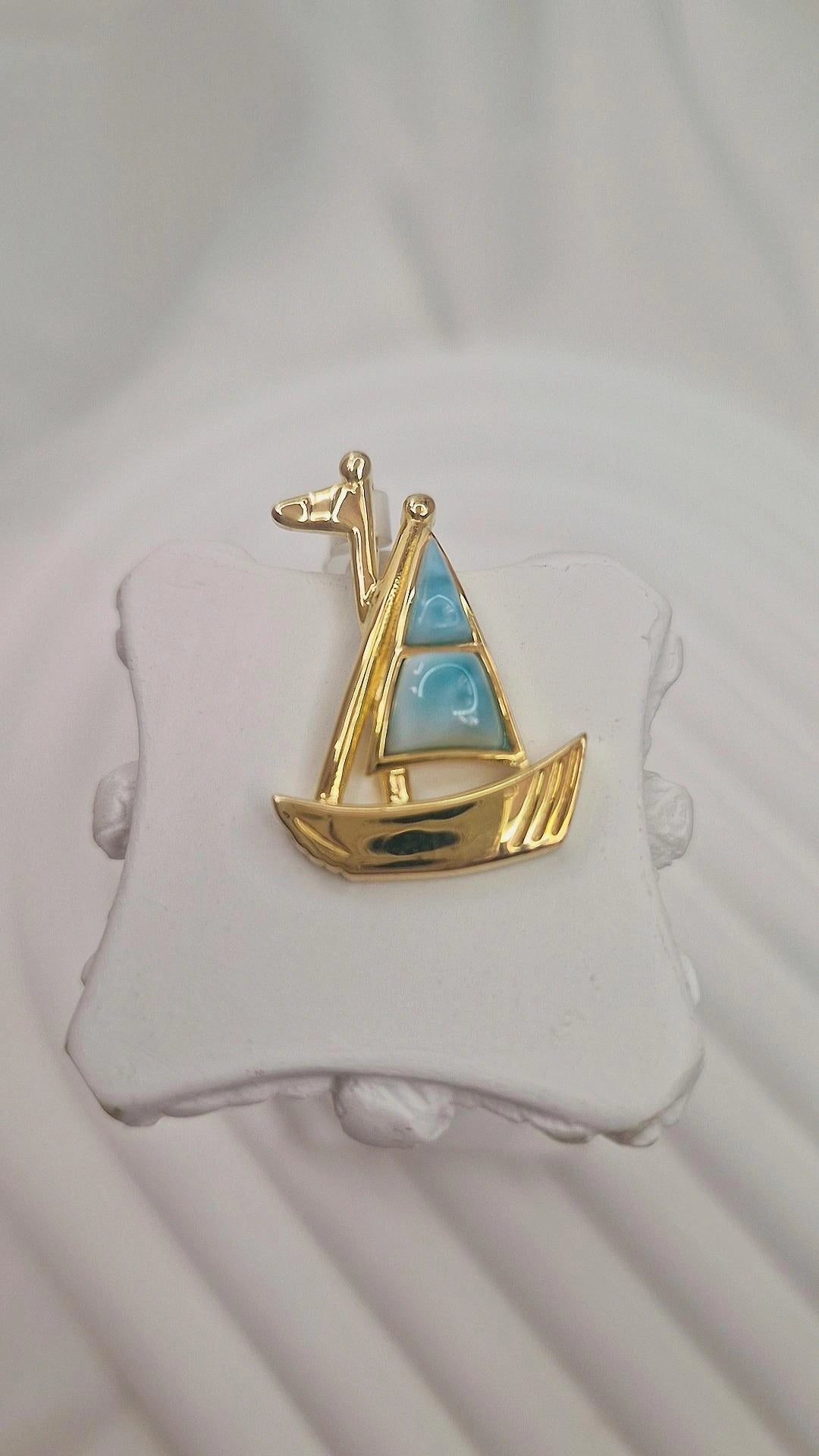 Larimar Boot Anhänger