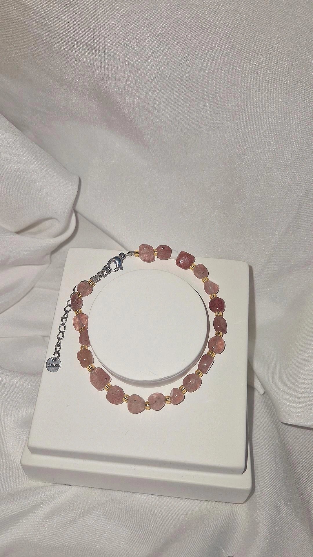 Armband Erdbeerquarz