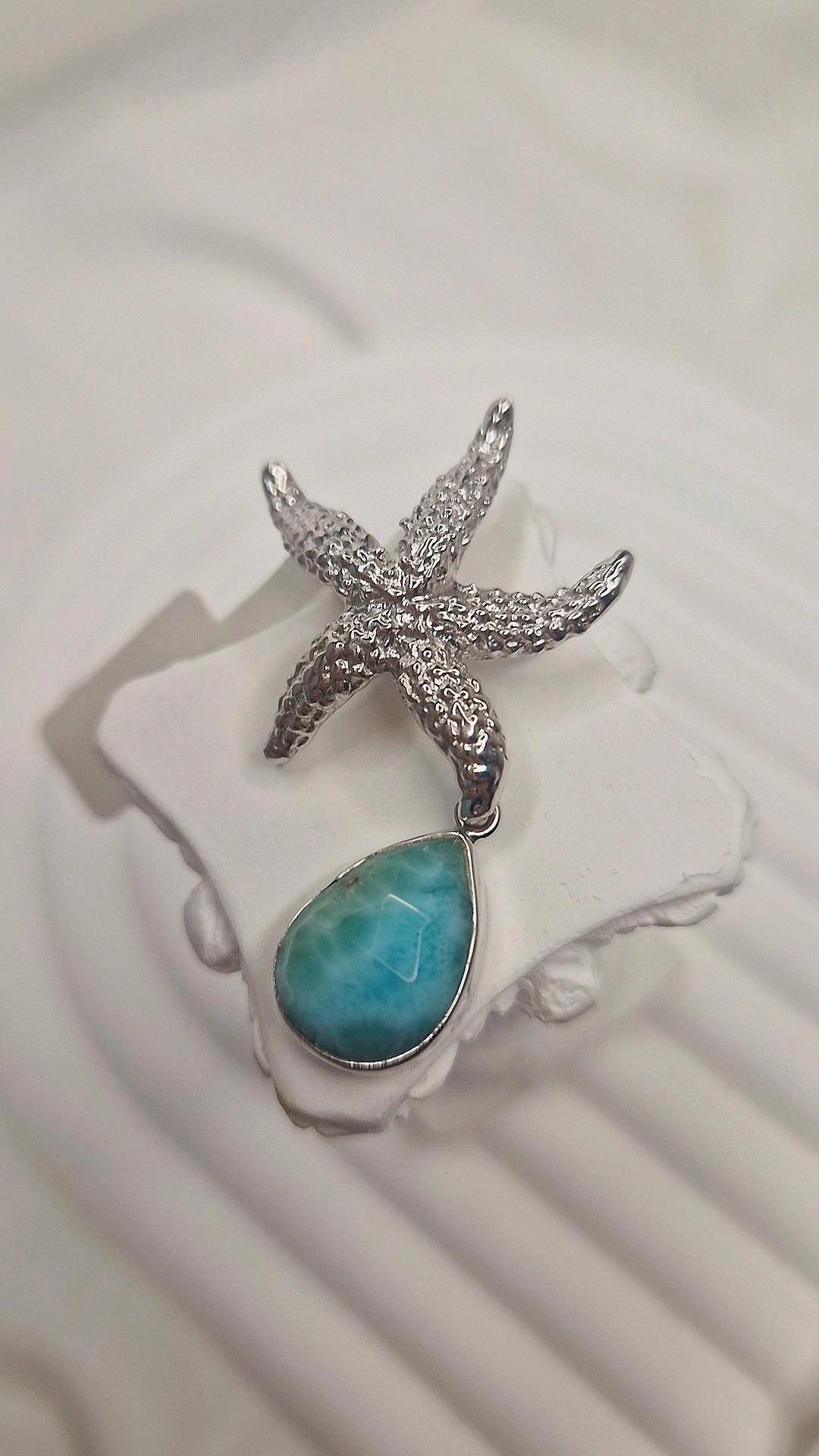 Larimar Muschel Anhänger