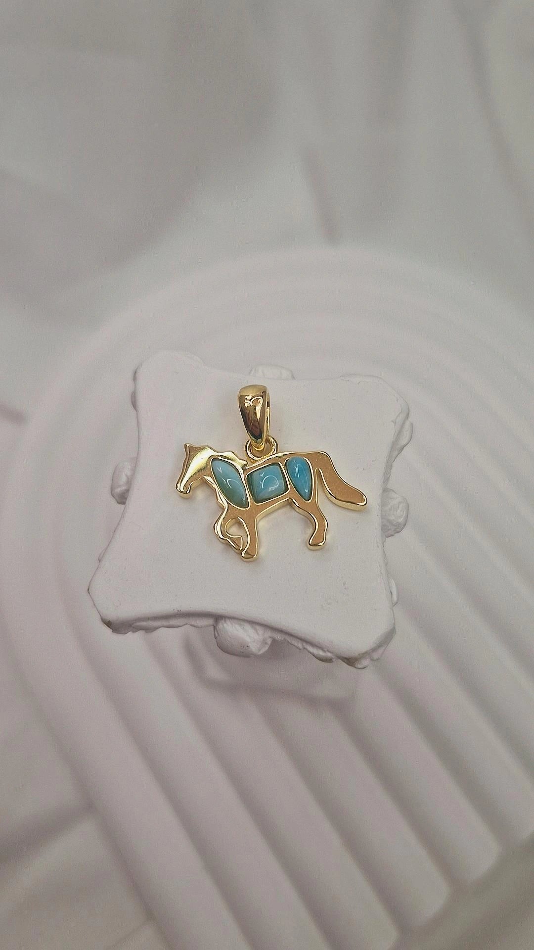 Larimar Pferd Anhänger