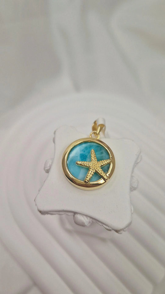 Larimar Muschel Anhänger