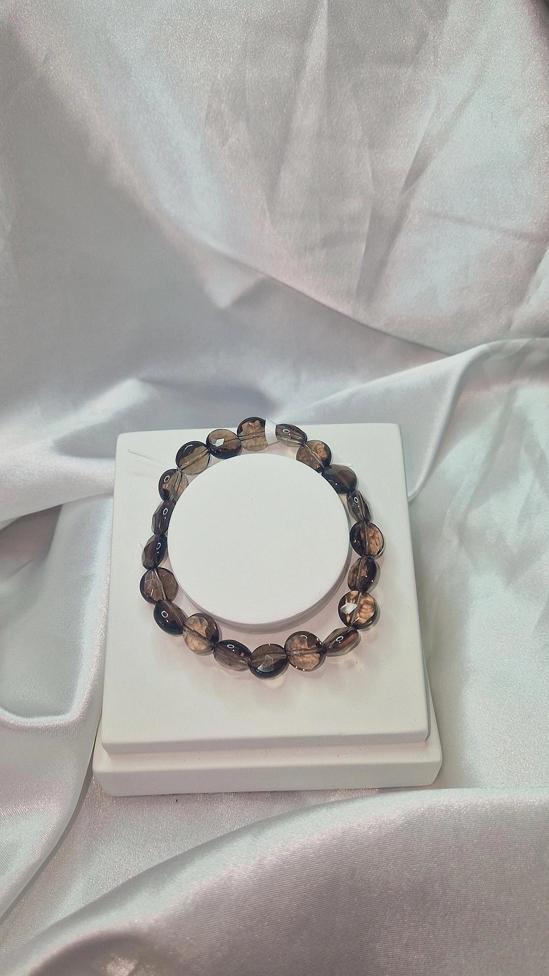 Armband Rauchquarz facettiert