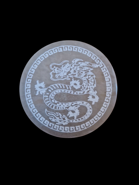 Selenitplatte Drachen