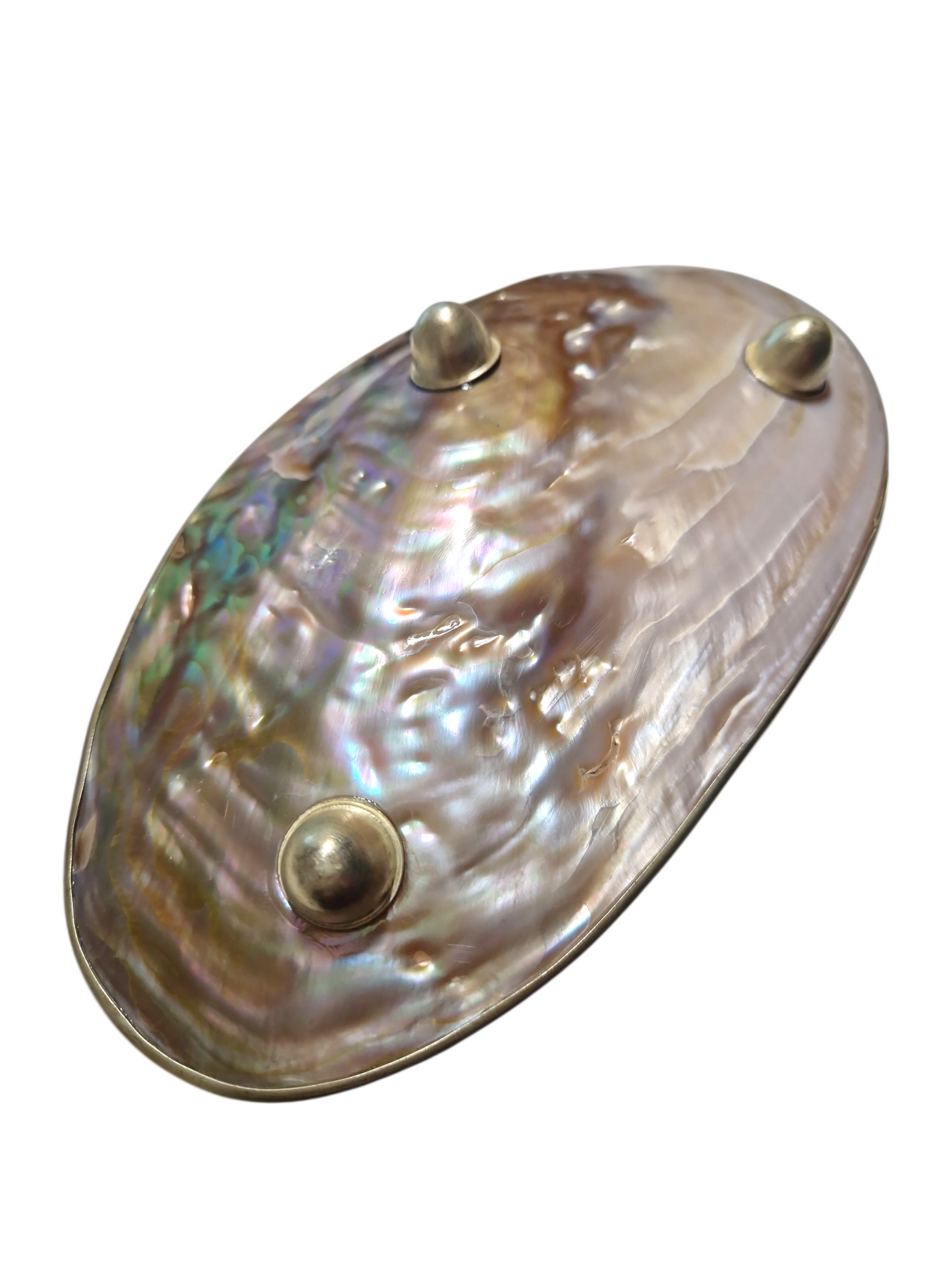 Muschelschale mit Goldrand