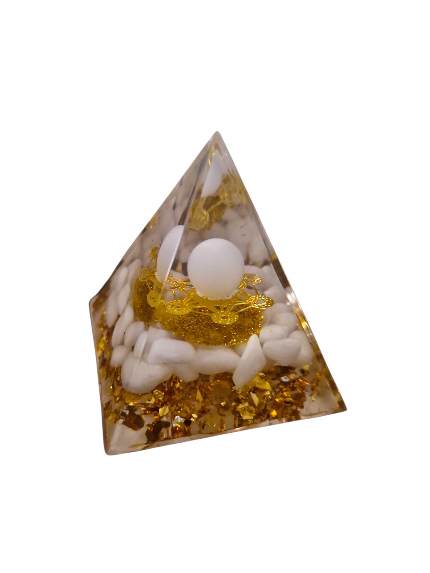 Orgonit Pyramide weiße Jade