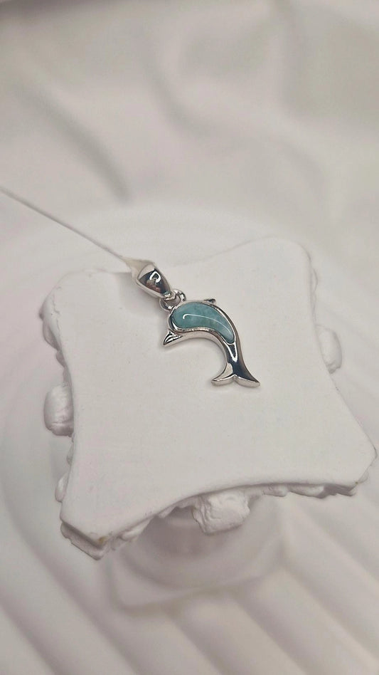 Larimar Delphin Anhänger