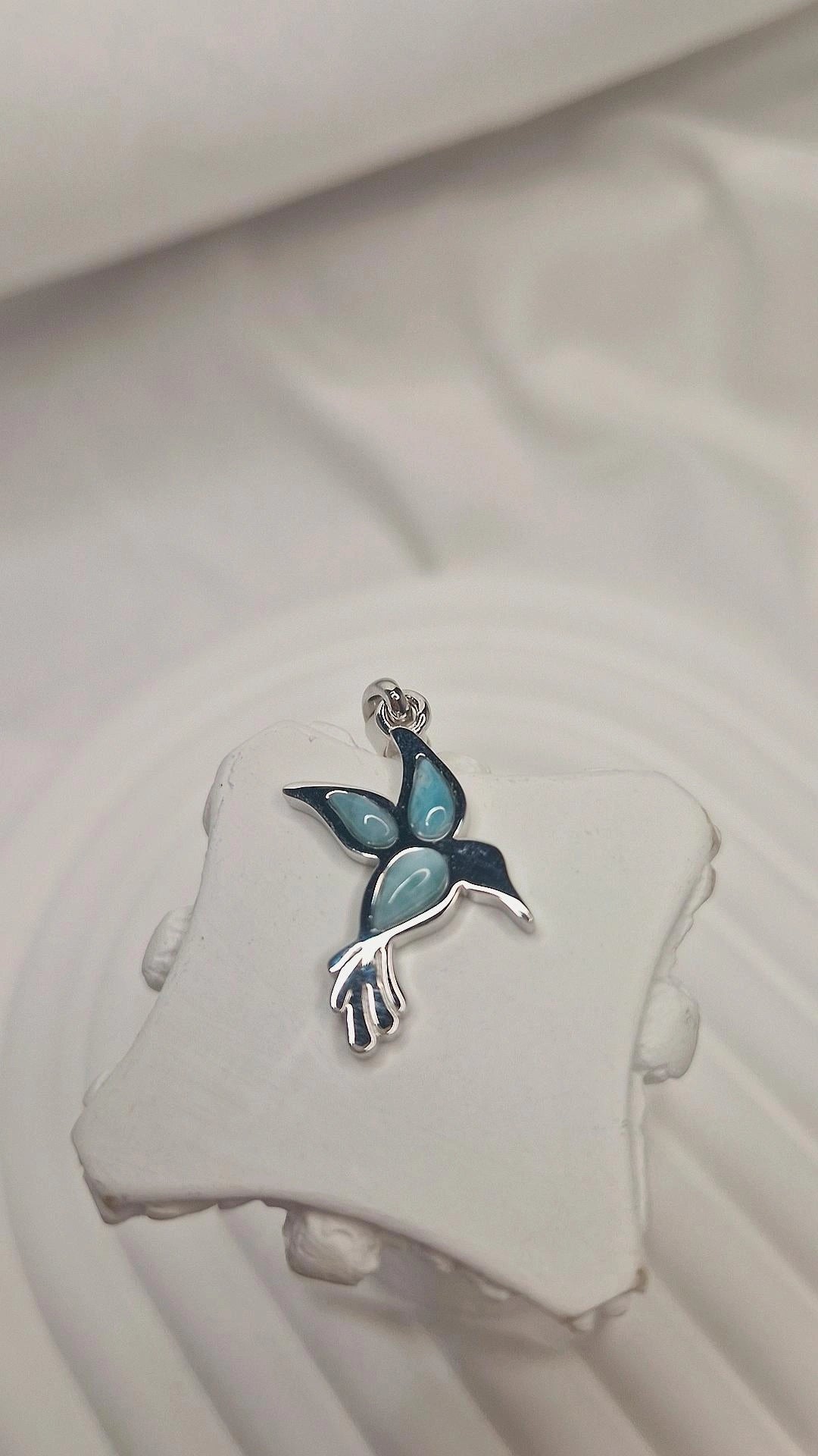 Larimar Kolibri Anhänger