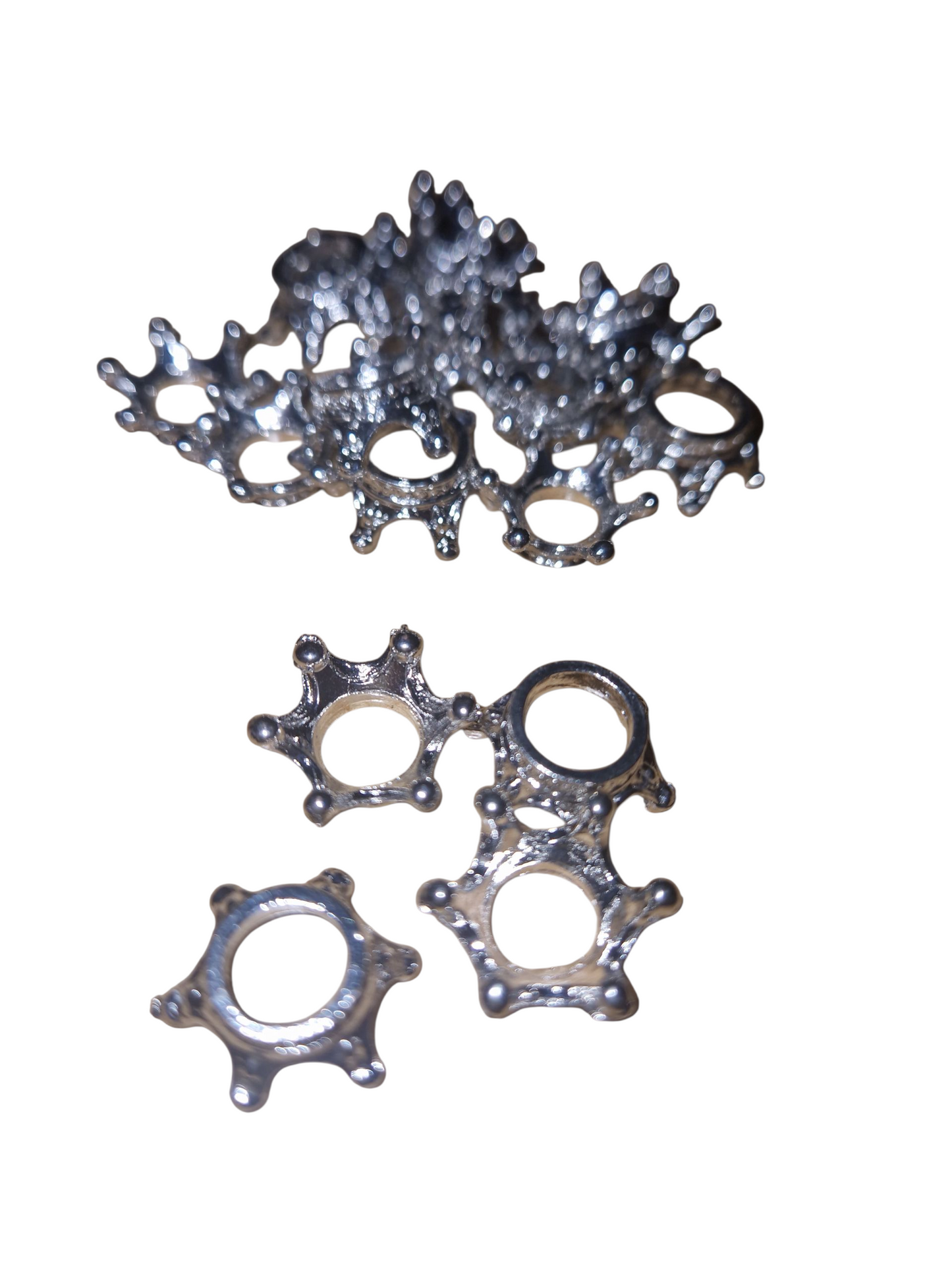 Kugelhalter Silber (Mini Kronen)