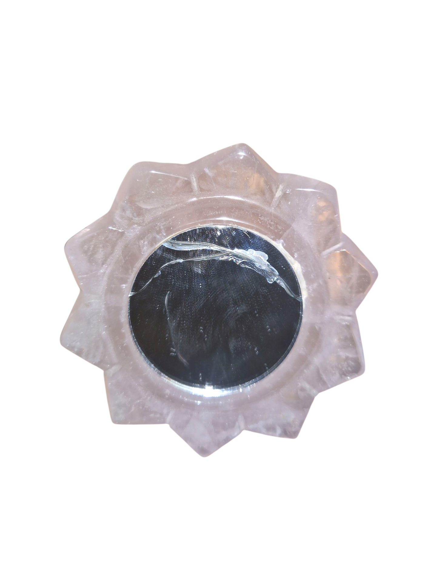 Rosenquarz Blumen Spiegel