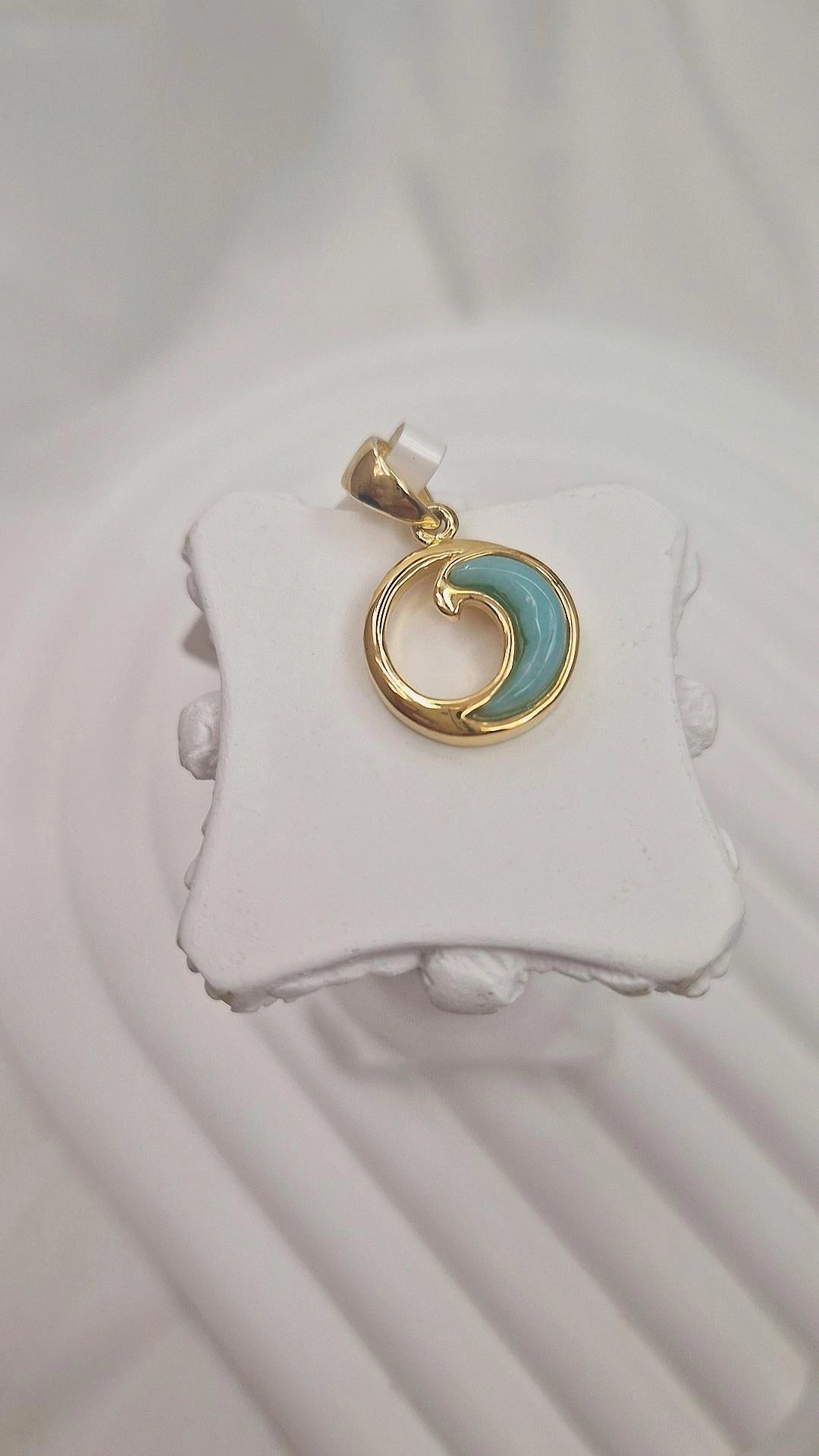 Larimar Welle Anhänger