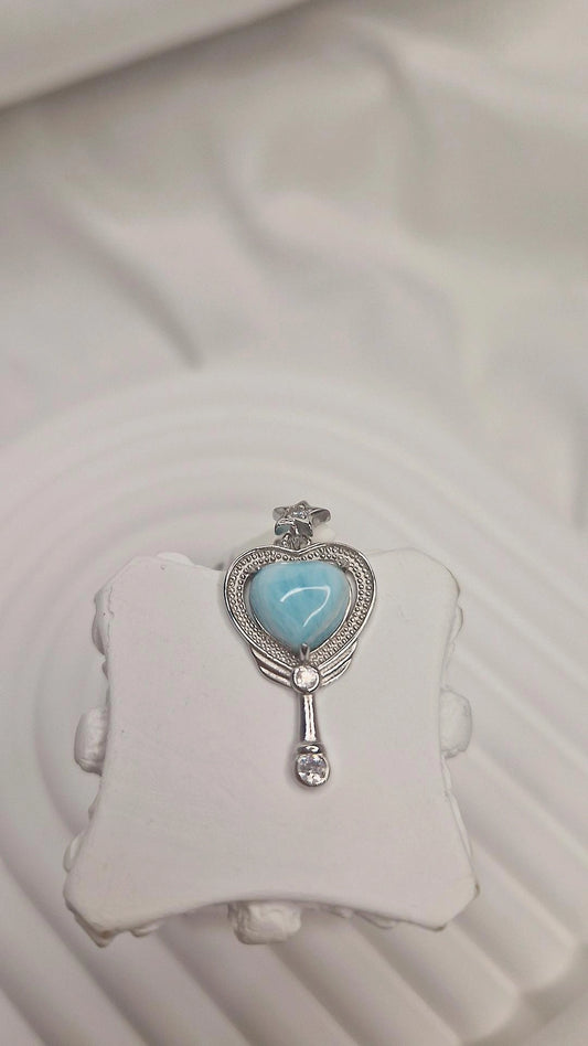 Larimar Herz Anhänger
