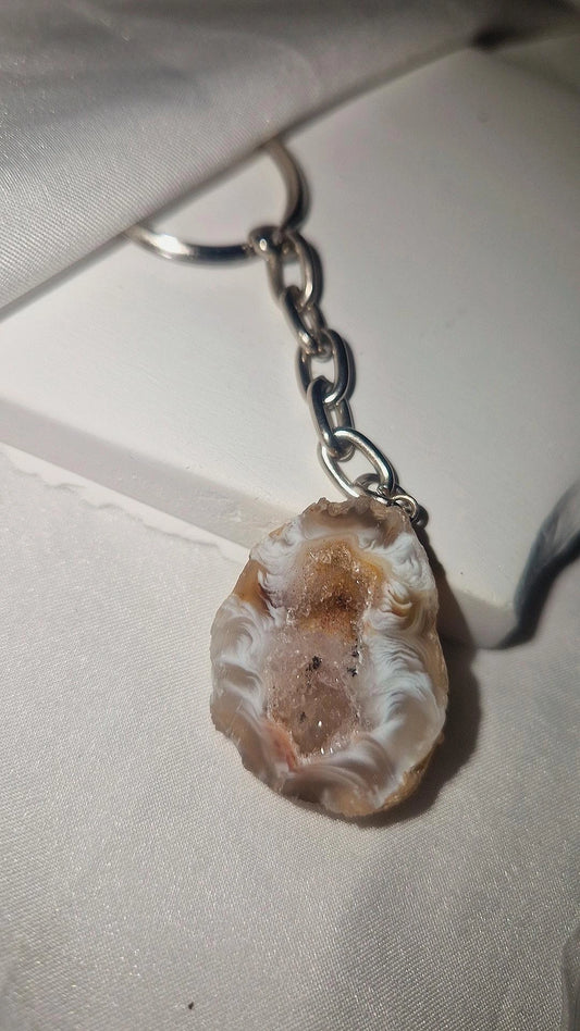 Schlüßelanhänger Achat Geode