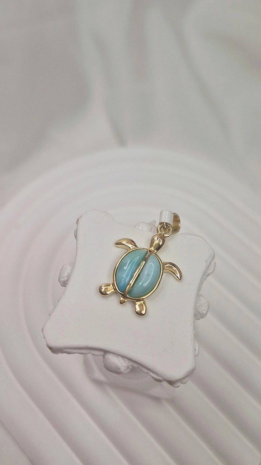 Larimar Schildkröte Anhänger
